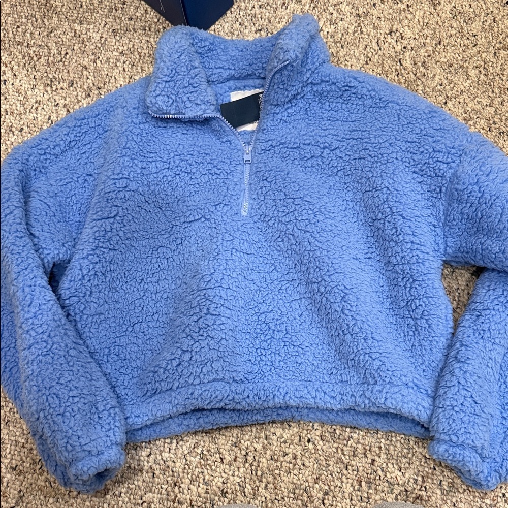 Hollister Light Blue Sherpa Jacket